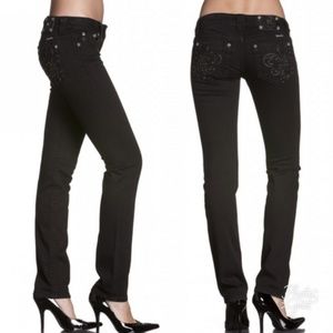Miss me fleur de lis mid rise jeans